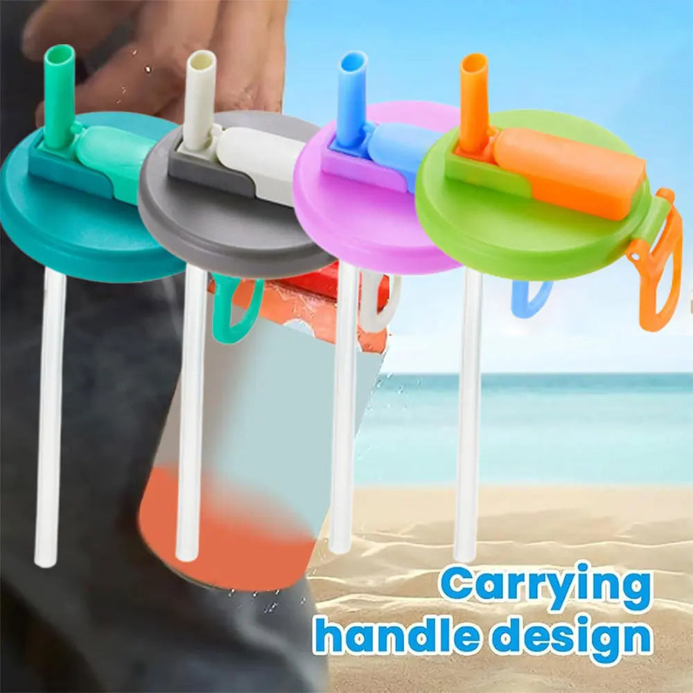 Soda Can Lid Cover With Straw